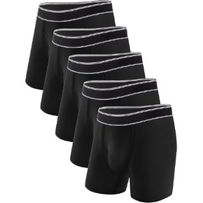 Mens Incontinence Underwear Washable Urinary Leakproof Underwear Cotton Boxer Briefs 100ml Absorbency 5 Pack
