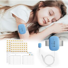 Bed Wetting Alarm for Boys and Girls - USB Rechargeable, Bedwetting Alarm with High Sensitivity Sensor, Loud Sound and Strong Vibration, Proven Solution for Bedwetters(Blue)