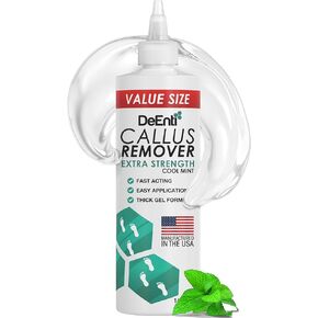 DeEnti Callus Remover for Feet, Extra Strength Foot Callus Remover Gel, 16oz Salon Grade Home Pedicure Supplies for Dry Skin, Cracked Heel, Professional Strength Foot Care, Lemon