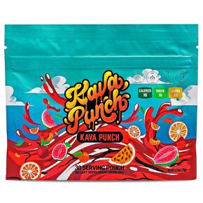 Kava Punch Relaxation Drink Mix – 12 Stick Pack Pouch with Kava Kava Extract for Stress Relief | Non-Alcoholic, Low-Calorie, Healthy Alternative Beverage | Portable Alcohol-Free Buzz Drink