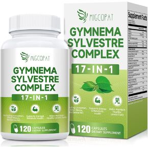Gymnema Sylvestre Supplement 120 Capsules - 17-in-1 Herbal Formula with Berberine, Cinnamon, Bitter Melon & Chromium - Supports Metabolic Balance & Wellness