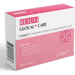 Glocalcare rejuvi تجديد شباب الجلد - تخليق الكولاجين ، مكافآت الكربات مع Ovoderm ، مستخلص بذور العنب ، أنزيم Q10 ، حمض الفوليك