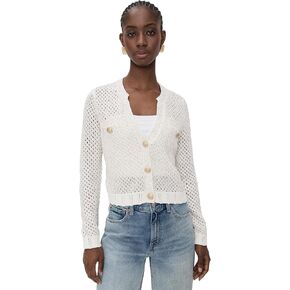 L'AGENCE Women's Blanca Sequin Crop Cardigan
