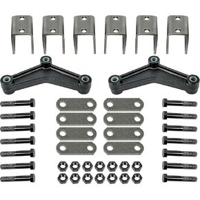 Hecasa 25-1/4 مقطورة ينابيع أوراق مقطورة لـ 3500 رطل Tandem Tandem Trainer Advension & U-Bolt & Hanger Kit & Equalizer & Shackle Strap Present