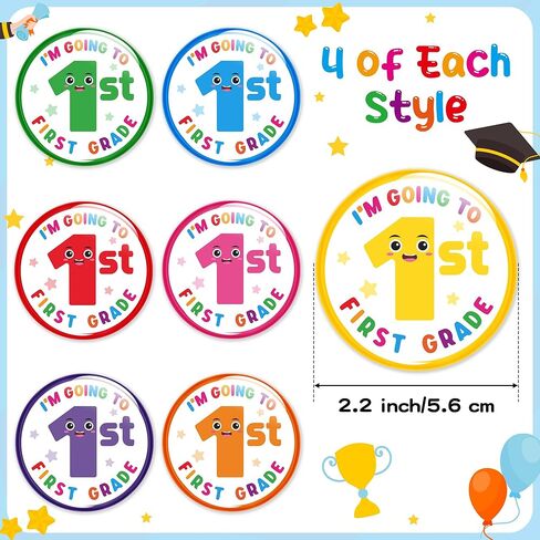 Preschool Graduation Button Pins - 28Pcs I'm Going to Kindergarten Badges Pins for Kids Graduation Party Exchange Gift Reward Favor Bulk Mini Round Congrats Grad Buttons for Clothes Bags Hats Decors in Kuwait