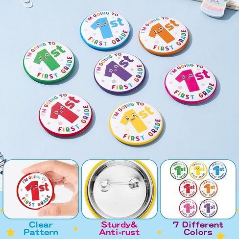 Preschool Graduation Button Pins - 28Pcs I'm Going to Kindergarten Badges Pins for Kids Graduation Party Exchange Gift Reward Favor Bulk Mini Round Congrats Grad Buttons for Clothes Bags Hats Decors in Kuwait