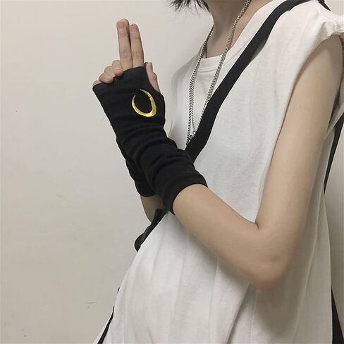 Punk Alt Arm Warmers for Women Knitted Y2k Fashion Goth Long Rave Emo in Kuwait