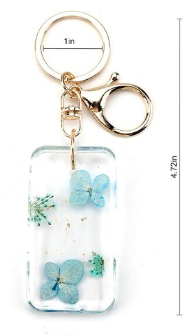 Dried Pressed Flower Keychain,Handmade Floral Resin Keychain,Flower Gifts for Mom Sister Bestie Wife Girlfriend in Saudi Arabia