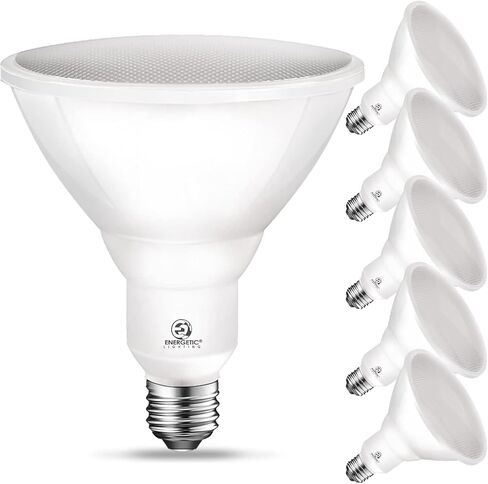 Energetic PAR38 Outdoor LED Flood Light Bulb, 5000K Daylight, 90 Watt Equivalent, Wet Rated, 900LM, E26 Base, Non-Dimmable, UL, 12 Pack in Saudi Arabia