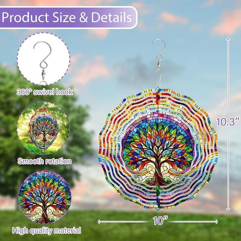 3D Gingerbread Wind Spinner 10 Inch Kinetic Wind Spinners Hanging Stainless Steel Holiday Ornament for Festive Home and Garden Christmas Decor in Kuwait