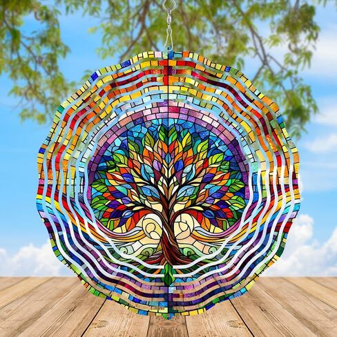3D Gingerbread Wind Spinner 10 Inch Kinetic Wind Spinners Hanging Stainless Steel Holiday Ornament for Festive Home and Garden Christmas Decor in Kuwait