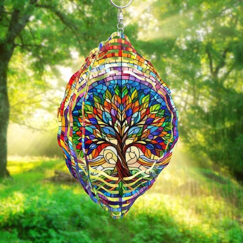 3D Gingerbread Wind Spinner 10 Inch Kinetic Wind Spinners Hanging Stainless Steel Holiday Ornament for Festive Home and Garden Christmas Decor in Kuwait