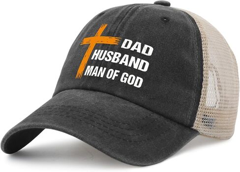 Dad Husband Man God Hat for Women Humor Christian Cross Caps Men Trucker Hat Cycling Cap with Design Unique Gifts in Saudi Arabia