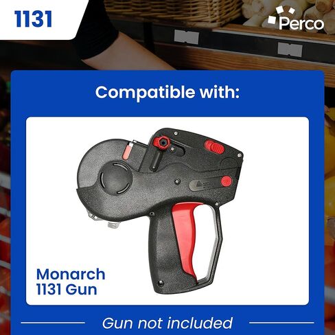 ملصقات تسعير باللون البرتقالي الفلوريسنت من Perco لمسدس السعر Monarch 1131 - غلاف واحد، 8 بكرات، 20,000 ملصق تحديد الأسعار - مع بكرة حبر متضمنة in Kuwait