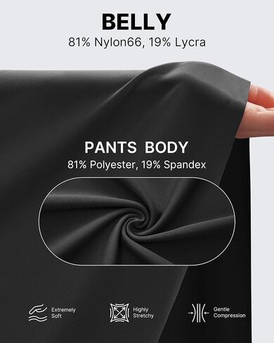 G4Free EverGoing Maternity Dress Pants Pregnancy Trousers Over the Belly | Front Seam,Two Side Pockets,Wide Leg,Sleek Soft,Slightly Brushed,Full Belly Coverage,for Work Casual Wear in Kuwait