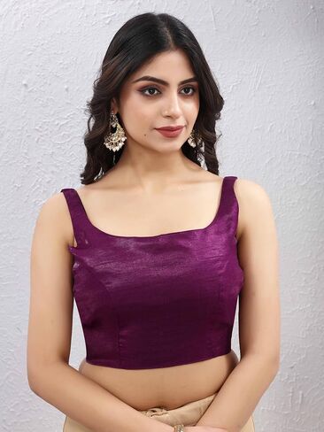Indian Readymade Bollywood Party Wear Sleeveless Designer Style Choli Top Sari Blouse for Women in Saudi Arabia