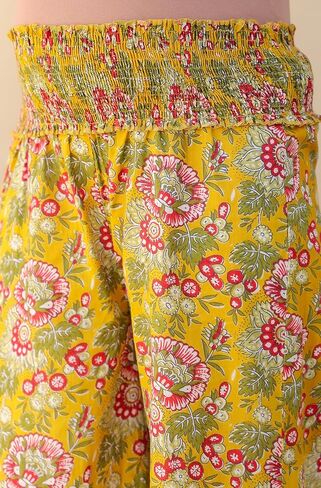 Janasya Indian Women's Maternity Co-ord for Women Pure Cotton A-Line Floral Casual Calf Length Maternity Clothes in Saudi Arabia