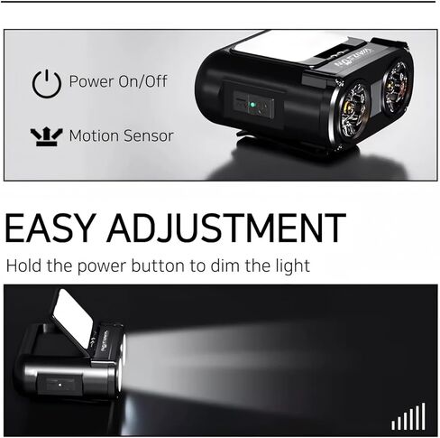 WARSUN Headlamp Rechargeable, 90° COB LED Head Lamp with Motion Sensor, 5 Modes & IPX5 Water-Resistant LED Head Light for Night Running, Fishing, Cycling, Camping in Kuwait