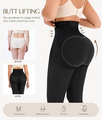MERYOSZ Shapewear Tummy Control Shorts Body Shaper High Waisted Butt Lifting Panties Thigh Slimmer Capri Girdles in Saudi Arabia