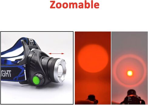 Blue Light Headlamp 3 Modes Zoomable Blue Headlamp for Hunting Fishing in Kuwait