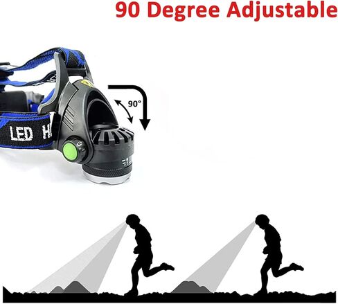 Blue Light Headlamp 3 Modes Zoomable Blue Headlamp for Hunting Fishing in Kuwait