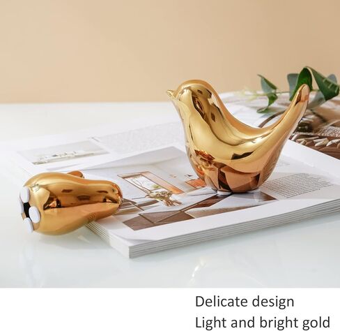 Notakia Small Birds Statues Home Decor Modern Style Birds Decorative Ornaments for Living Room, Bedroom, Office Desktop, Cabinets (Black 2Pcs) in Kuwait