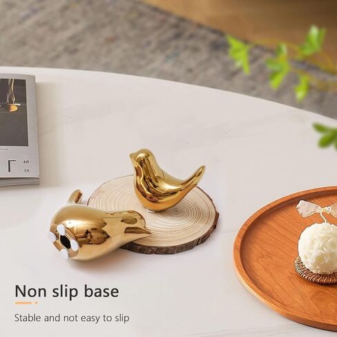 Notakia Small Birds Statues Home Decor Modern Style Birds Decorative Ornaments for Living Room, Bedroom, Office Desktop, Cabinets (Black 2Pcs) in Kuwait