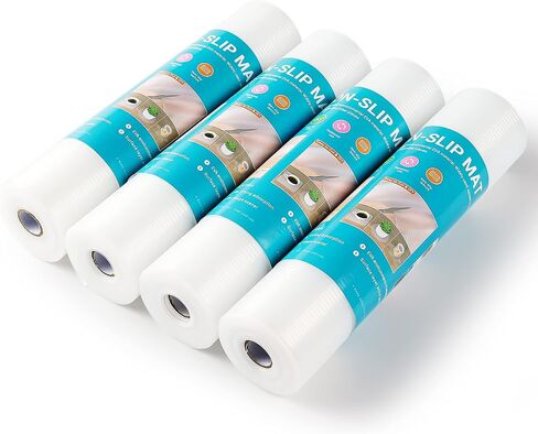 Shelf Liner,Non-Adhesive Drawer Liner,Food-Grade Material for Kitchen Cabinets Liner,Non-Slip Cupboard Liners Kitchen Drawer Liners Bathroom Shelves Liners (12 inches x 20 Feet x 4 Rolls) in Saudi Arabia