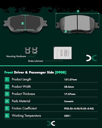 Ceramic Brake Pads Kits,SCITOO 8pcs Brakes Pads Set fit for 2011-2017 for Honda Odyssey in Kuwait