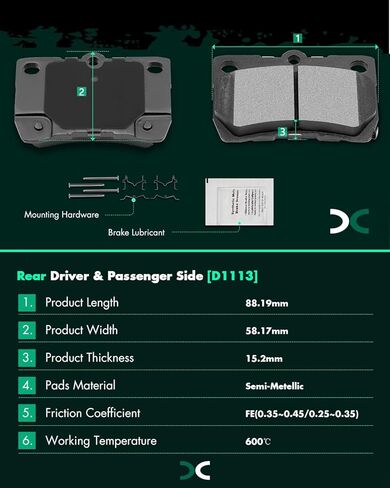 Ceramic Brake Pads Kits,SCITOO 8pcs Brakes Pads Set fit for 2011-2017 for Honda Odyssey in Kuwait