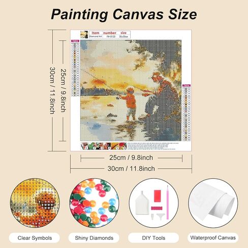 FHBUBPUP Starry Night Diamond Painting Kits for Adults, Starry Sky Diamond Art Kits, Full Drill Round Gem Art, DIY Landscape Paint with Diamond Beads Home Decor Craft Gift 12x12 inch in Saudi Arabia