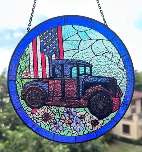 The Lord Suncatcher Stained Glass - As for Me and My House We Will Serve The Lord Christian Wall Decor | Bible Verse Wall Art for Bible Lovers Art Themed Gift in Kuwait
