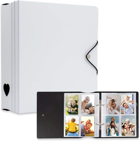 A5 Kpop Photocard Binder, 2 Ring Binder Photo Album for Fujifilm Instax Mini Camera Polaroid Printer Photo Film, 2x3 inch Kpop Photocard Holder Book with 25 Pages 4 Pocket (Purple) in Kuwait