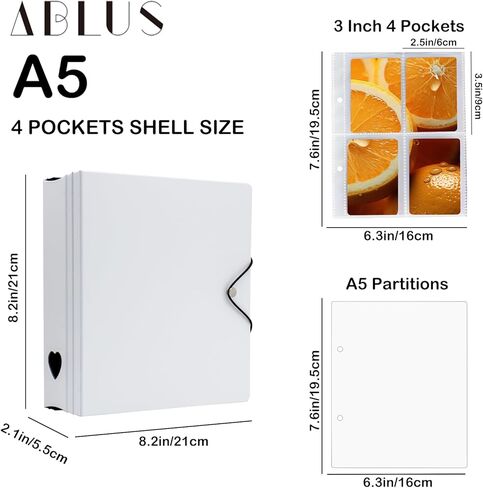 A5 Kpop Photocard Binder, 2 Ring Binder Photo Album for Fujifilm Instax Mini Camera Polaroid Printer Photo Film, 2x3 inch Kpop Photocard Holder Book with 25 Pages 4 Pocket (Purple) in Kuwait