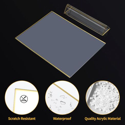إطارات الذهب واضحة حامل علامة أكريليك 8.5x11 إطارات صور ذهبية ، حامل القائمة مزدوجة الجوانب شاشة الوقوف لحفلات الزفاف رقم طاولة حامل نشرة (حزمة 6) in Saudi Arabia