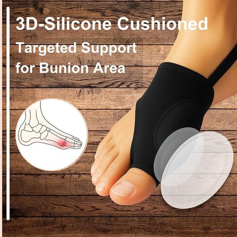 Soxsense Bunion Relief Pads & Toe Exercise Bands (Heavy, Light) Big Toe Straightener-Bunion Splint -Hallux Valgus Pain Relief Compression (Large) in Saudi Arabia