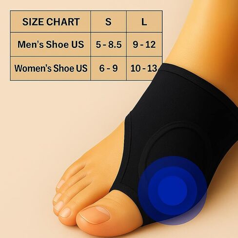 Soxsense Bunion Relief Pads & Toe Exercise Bands (Heavy, Light) Big Toe Straightener-Bunion Splint -Hallux Valgus Pain Relief Compression (Large) in Saudi Arabia