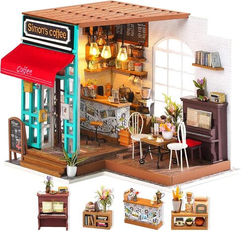 Rolife 1:20 Miniature House Kits-Tiny House Kit-DIY Miniature Dollhouse Kits for Adults-Model Building Craft Kits-Hobbies Gifts for Women and Men in Kuwait