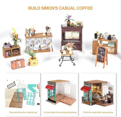 Rolife 1:20 Miniature House Kits-Tiny House Kit-DIY Miniature Dollhouse Kits for Adults-Model Building Craft Kits-Hobbies Gifts for Women and Men in Kuwait