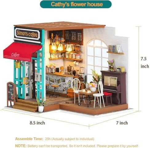 Rolife 1:20 Miniature House Kits-Tiny House Kit-DIY Miniature Dollhouse Kits for Adults-Model Building Craft Kits-Hobbies Gifts for Women and Men in Kuwait