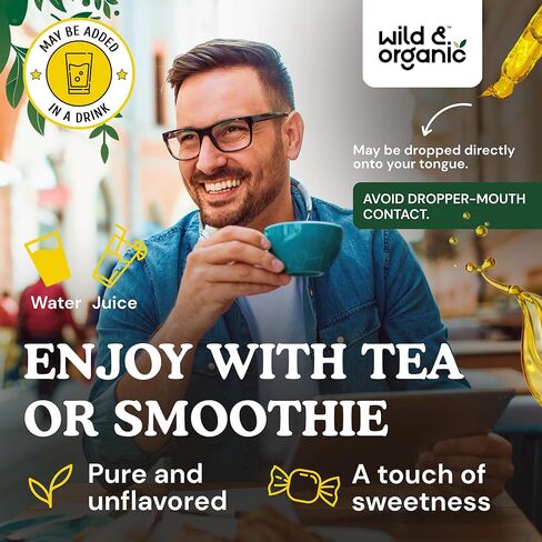 Wild & Organic Yohimbe Supplements for Men & Women - 5 mg Yohimbine Liquid Extract Drops - Pausinystalia Yohimbe Bark Tincture - Vegan, Alcohol-Free - 2 fl oz in Saudi Arabia