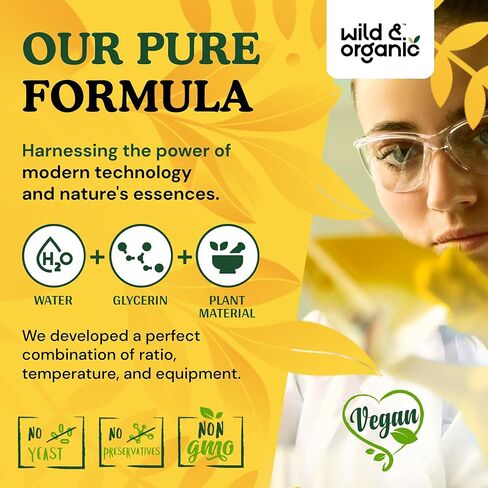 Wild & Organic Yohimbe Supplements for Men & Women - 5 mg Yohimbine Liquid Extract Drops - Pausinystalia Yohimbe Bark Tincture - Vegan, Alcohol-Free - 2 fl oz in Saudi Arabia