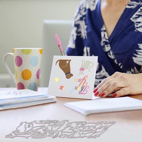 GLOBLELAND Dog and Cat Cutting Dies Metal Animals Die Cuts Embossing Stencils Template Sofa Cutting Dies for Paper Card Making Decoration DIY Scrapbooking Album Craft Decor in Saudi Arabia