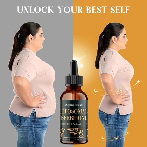 Liposomal Berberine Drops Supplement 3000mg - High Absorption AMPK Activator, Organic Berberine HCl Complex with Ceylon Cinnamon & Ginger for Immune & Digestion (2 fl oz) in Saudi Arabia