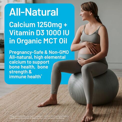 Naturewise عالية النقاء ، الكالسيوم الطبيعي 1250mg + فيتامين D3 1000iu + زيت جوز الهند العضوي MCT-الحمل آمن + غير واري المجردة للامتصاص-ودية الامتصاص ، خالية من الغلوتين-60 ناعمة [إمدادات مدتها 30 يومًا] in Kuwait