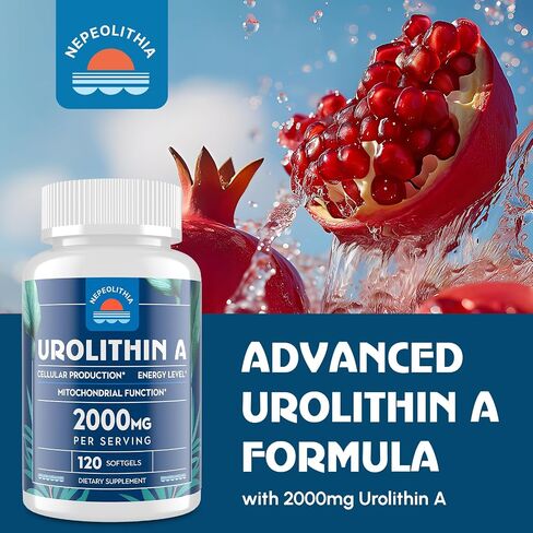 Urolithin A 2000mg, Gluten Free, 120 Softgels in Saudi Arabia
