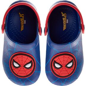 Josmo Kids Spiderman Clog Sandal Waterproof Slip-On Slides for Boys - Spidey Closed Toe Clogs with Backstrap (Sizes 5-10 Toddlers / 11-12 Little Kids)