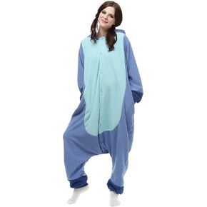 Unisex Adult Costume Prom Halloween Cosplay Stitch onesie Pajamas Blue