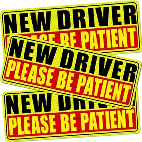 Sukh New Driver Magnet للسيارة - طالب سائق سيارة مغناطيس مضحكة تحذير أمان تحذير مغناطيسي علامات قابلة لإعادة الاستخدام للسيارة في سن المراهقة 3 أجهزة كمبيوتر