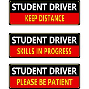 Funny Safety Warning New Driver Magnet Reusable Please Be Patient Student Driver Magnet New Driver Sticker for Car Accessories Bumper Sticker for Women